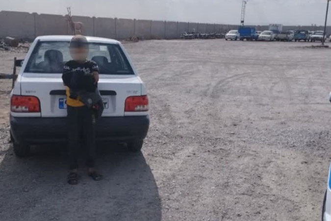 حادثه ای عجیب در کاشان تصادف راننده کودک با کودک!