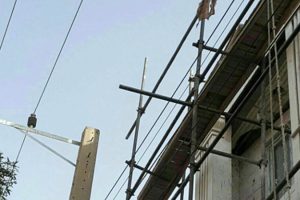 اتصال داربست به کابل برق فشار قوی در هیئات خطر مرگ به دنبال دارد