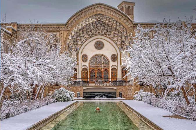 بارش گسترده برف و باران در کاشان/بارشها تا پایان هفته ادامه دارد