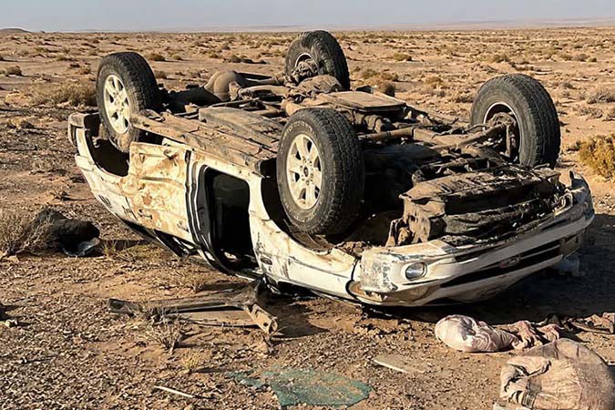 دو حادثه مرگبار در اتوبان و کویر مرنجاب با چهار کشته و پنج مصدوم