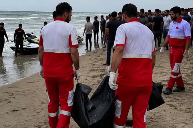 حادثه تلخ غرق شدن 5 جوان آران و بیدگلی در دریای شمال